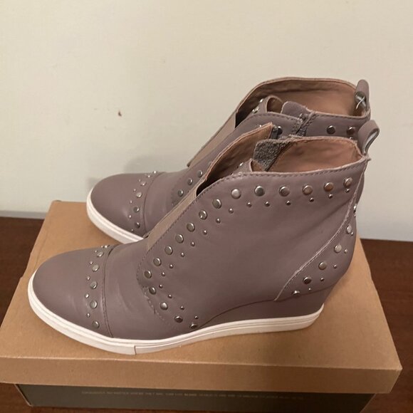 Paolo Size 8 Moto Leather Grey Booties - Picture 3 of 6